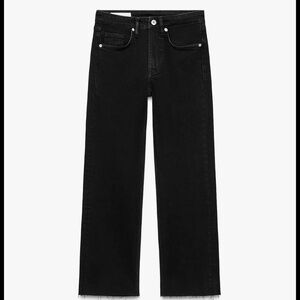 Zara Flarred Cropped High Waist Jeans
